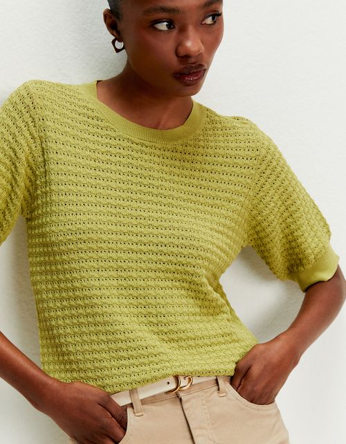 Textured knit blouse