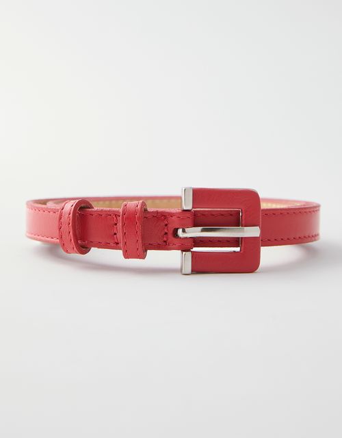 Thin square buckle belt