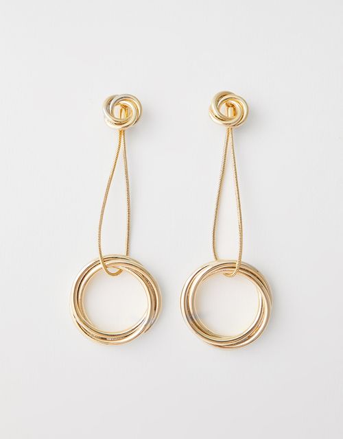 Medium twisted link earring