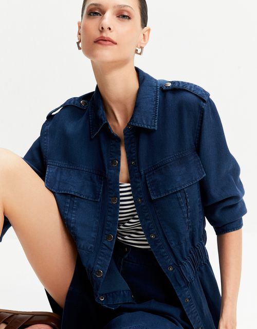 Lyocell elastic waist parka