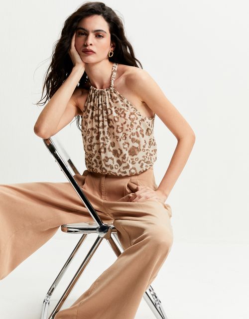 Leopard print blouse