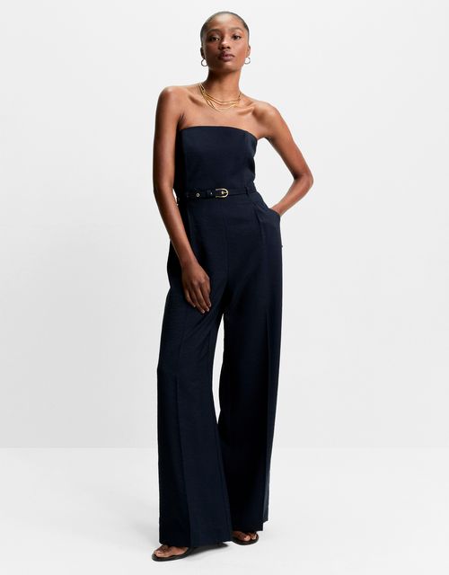 Strapless wide-leg jumpsuit