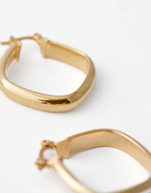 Angular hoop earring
