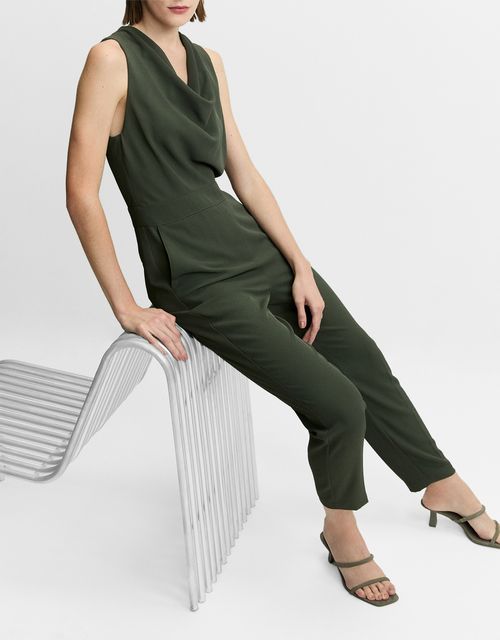 Draped slim jumpsuit