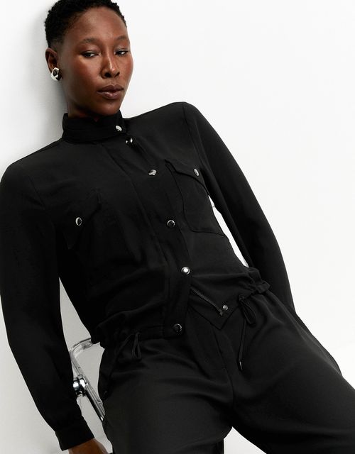 Utility jacket with button