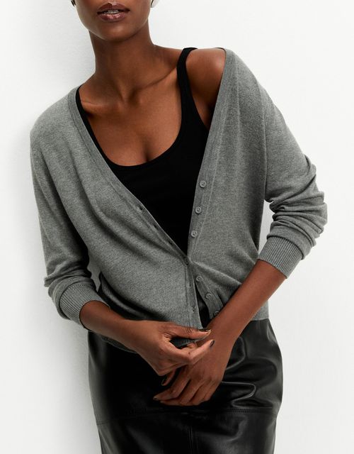 Basic knit cardigan with buttons