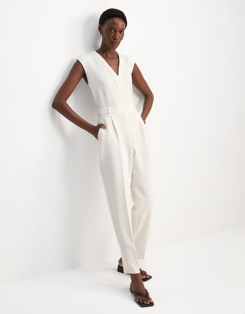 Slim pleated jumpsuit