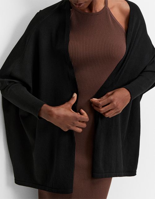 Square knit cardigan