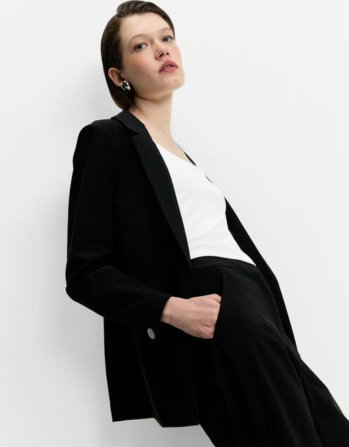Lightweight blazer with 360 waist tie
