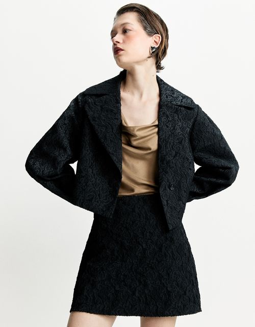 Jacquard texture coat