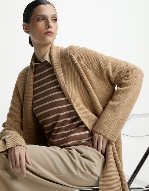 Long knit coat