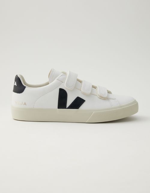 Veja Recife Logo Extra White Black Sneakers
