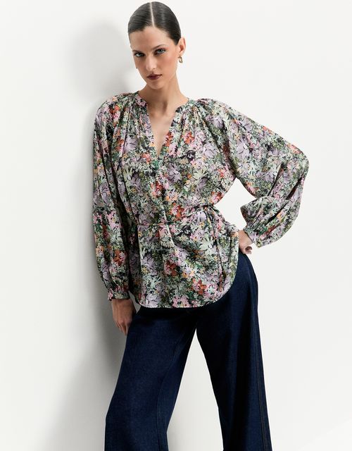 Floral mist blouse