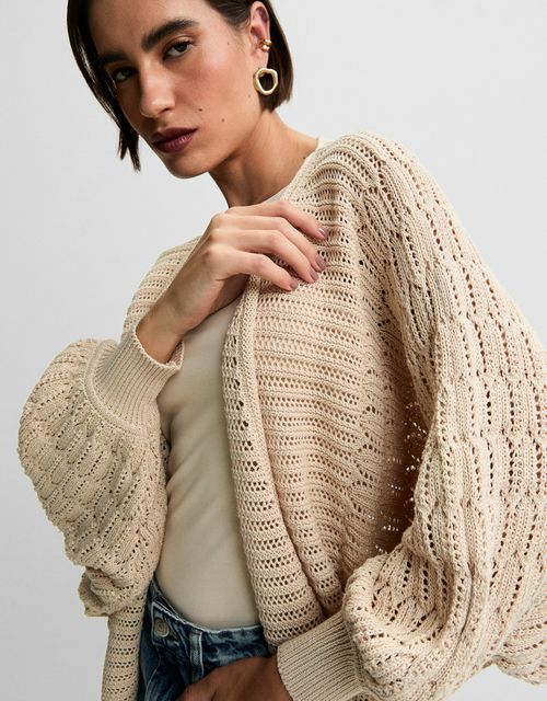 Blend texture knit cardigan