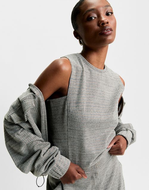 Houndstooth 360 blouse