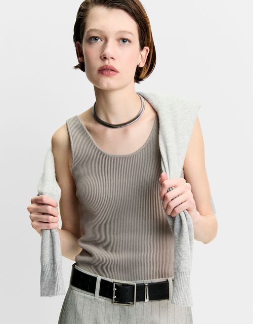 360 rib knit tank top
