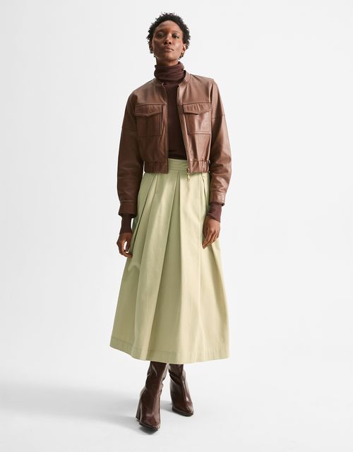 Structured midi skirt