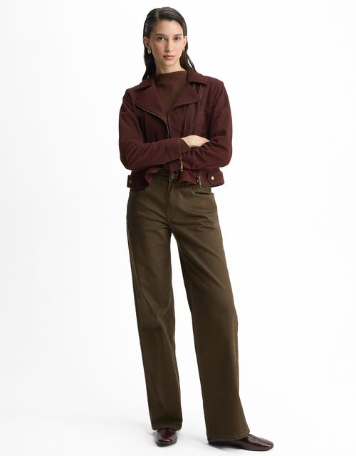 Straight mid-rise jeans