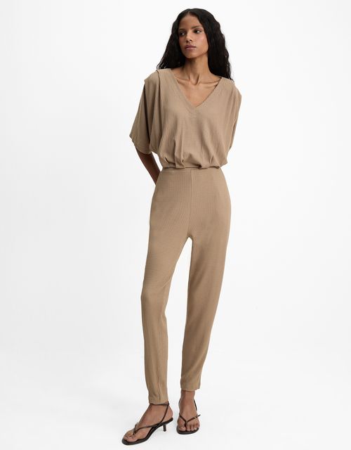 Tapered knit jumpsuit