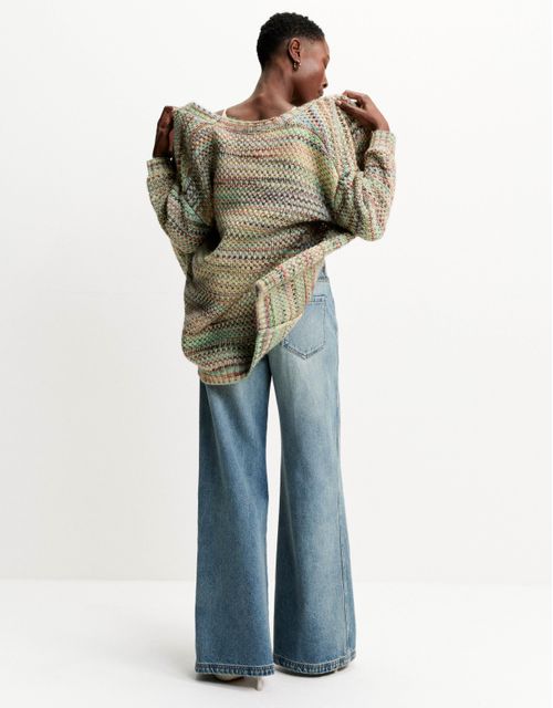Colored knit cardigan