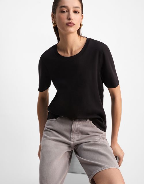 Black pima cotton t-shirt