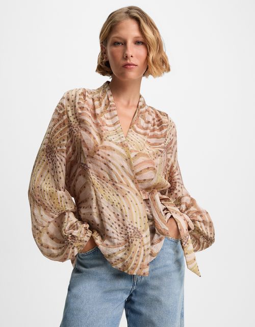 Flowy graphic blouse