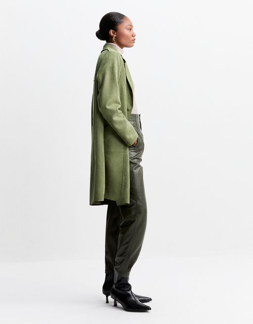 Suede long coat