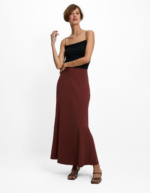 Midi skirt with cutouts