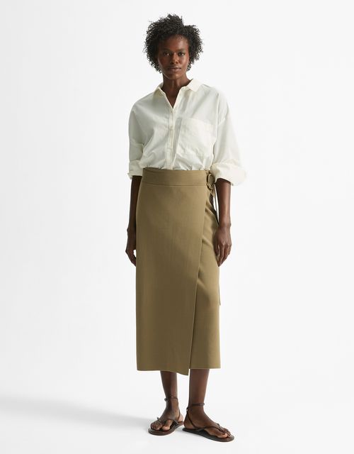 Knitted wrap skirt