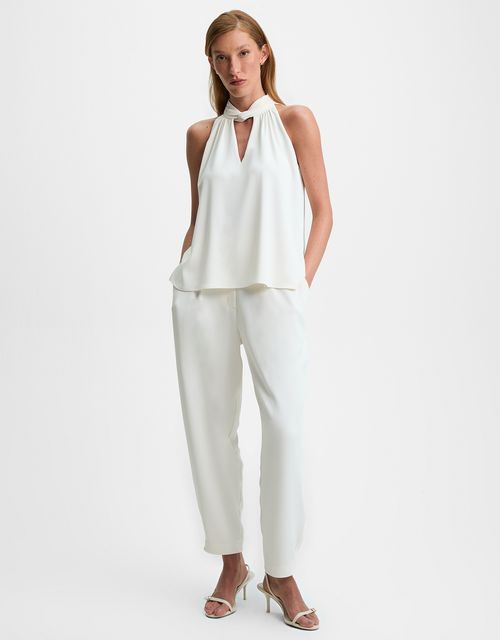 Baggy pants with stitching