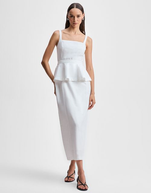 Peplum straight dress