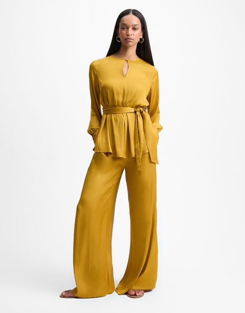 Satin tailored pants