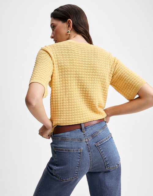 Textured knit blouse