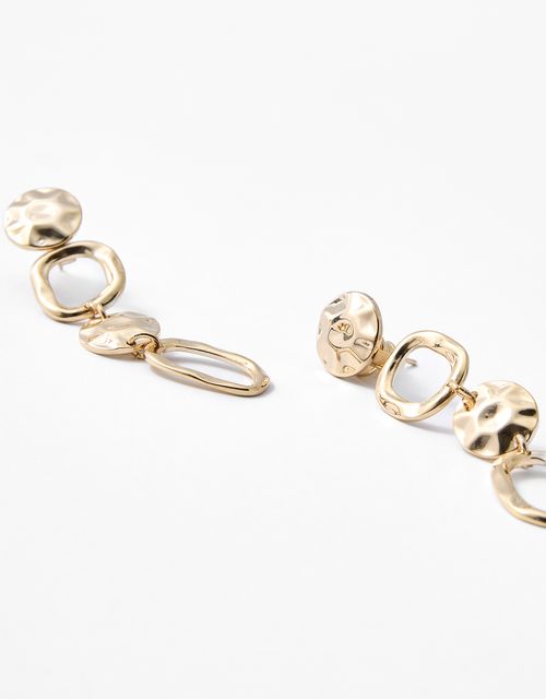 Modular earring with hammered links