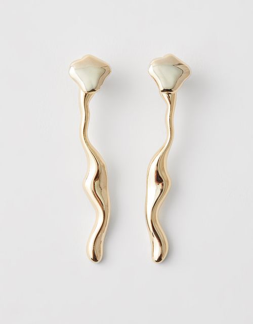 Elongated organic earring