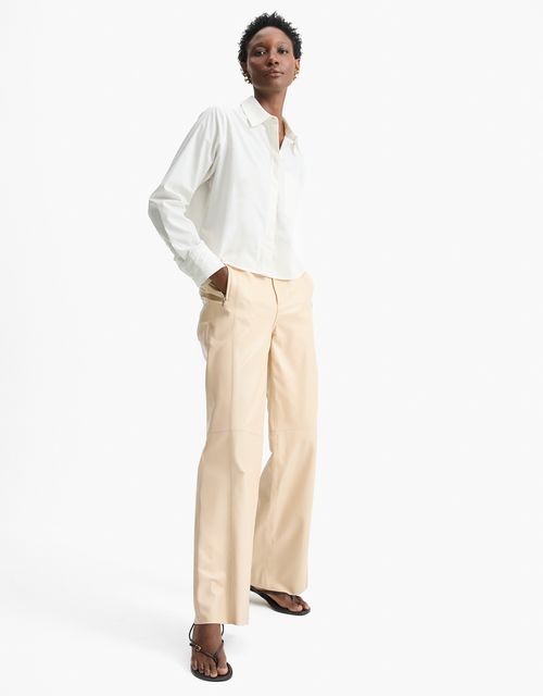 Straight leather pants