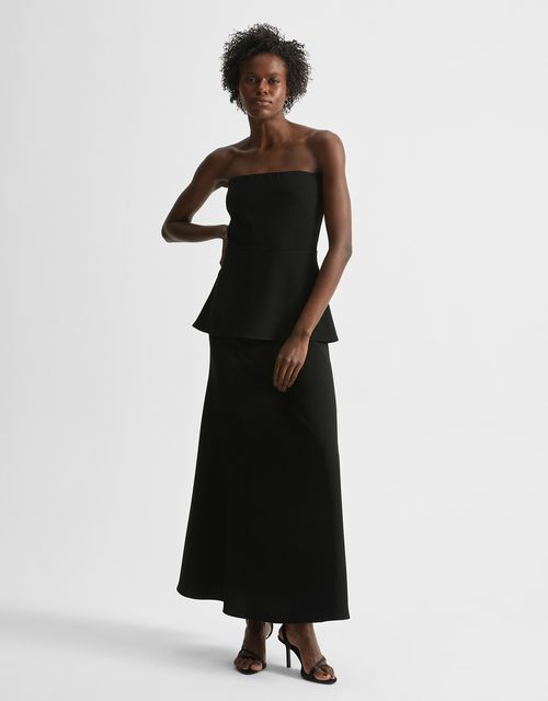 Strapless peplum dress