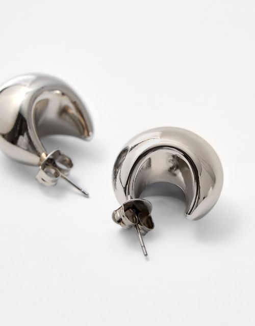 Short domed nickel earring