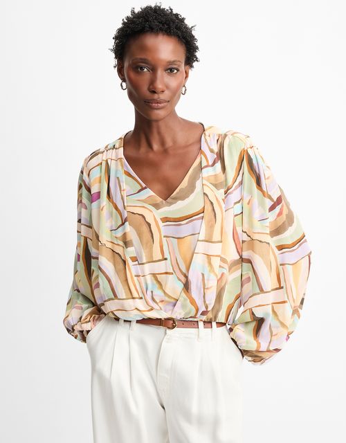 Summer graphic blouse