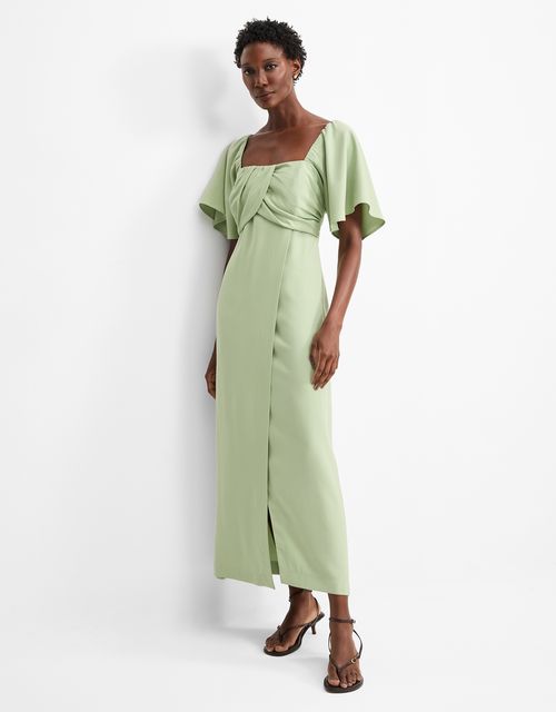 Midi dress with bust detail