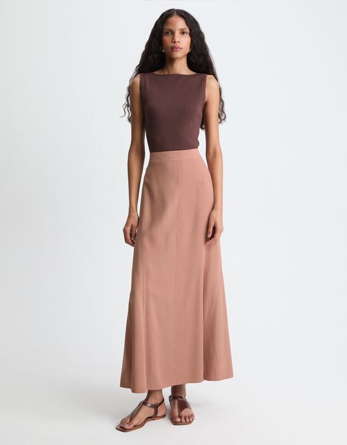 Midi skirt with almond cutouts