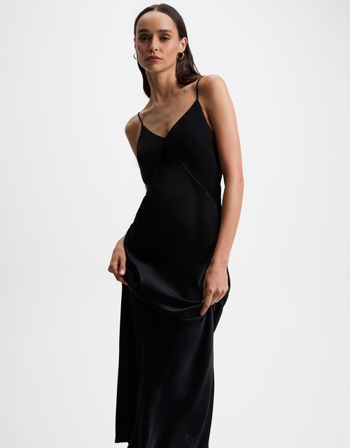 Midi dress with straps