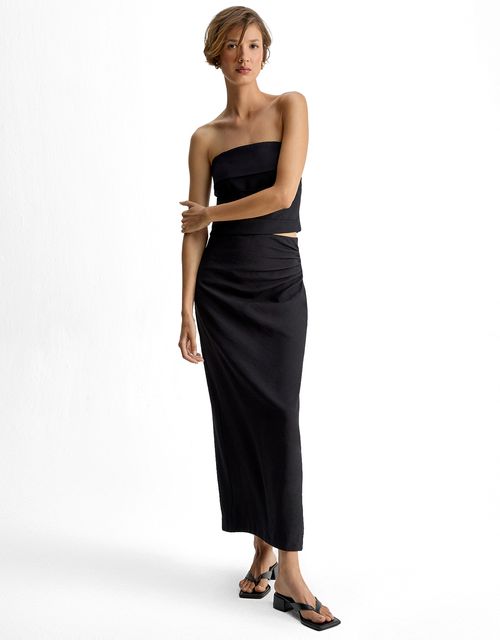 Ruched wrap skirt