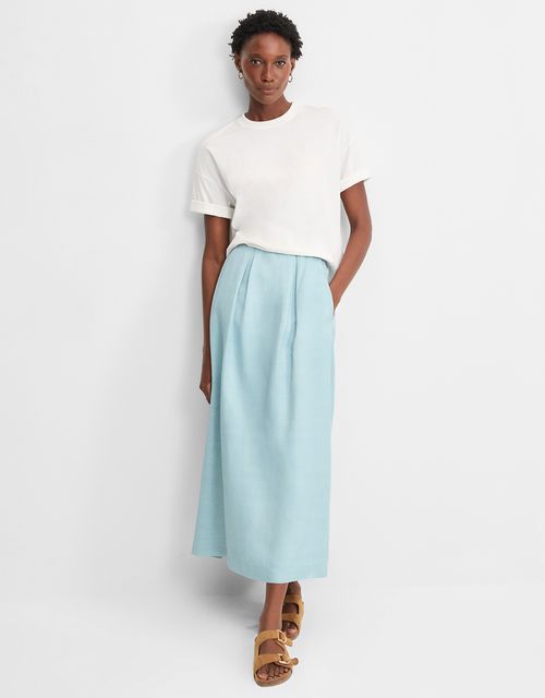 Pleated midi skirt