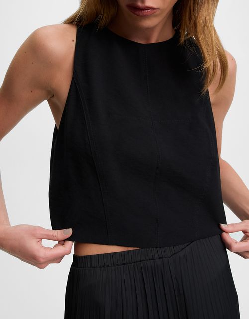 Tank top with zipper details