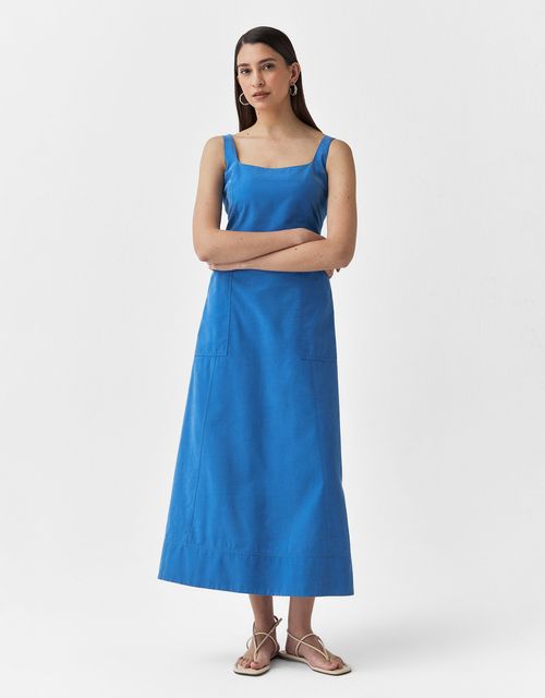 Midi dress with pockets