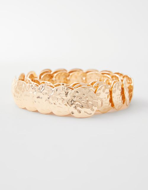 Hammered metal medallion belt